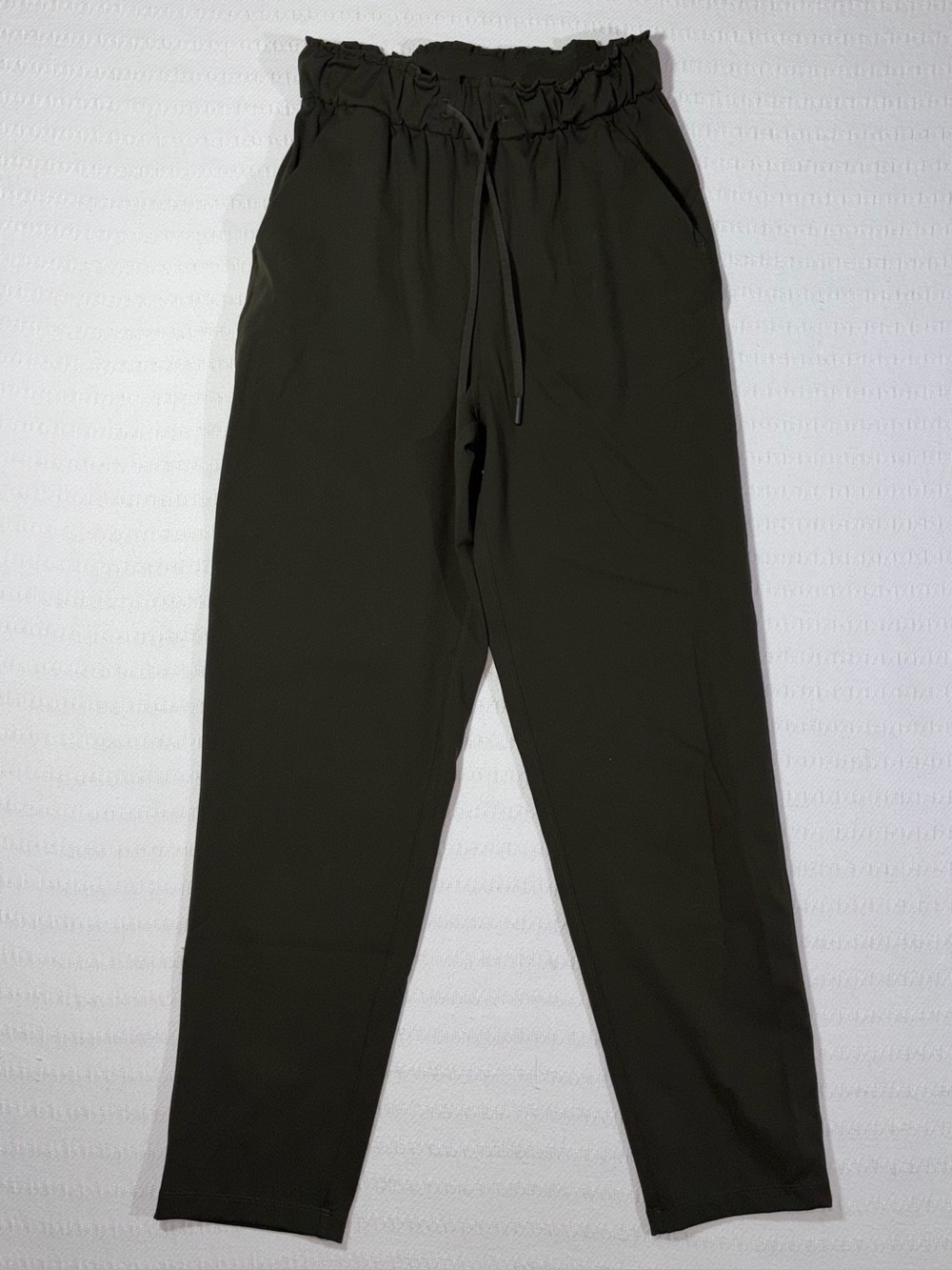Lululemon Keep Moving Pant 7/8 High Rise Trouser Size 4 Athleisure Olive Green